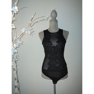 Papaya Black Lace Bodysuit